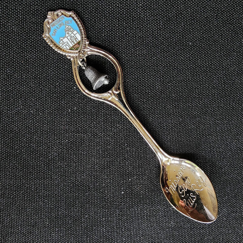 Load image into Gallery viewer, Spanish Mission San Luis Rey Collectible Travel Souvenir Spoon 4.5" Bell Dangler