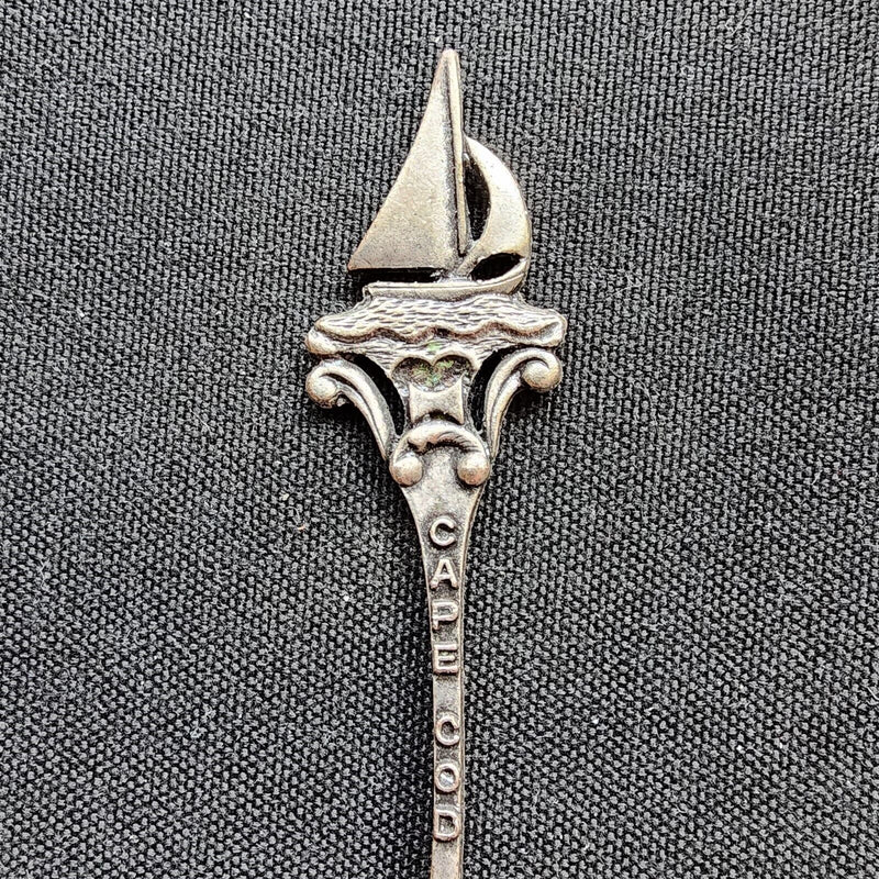 Load image into Gallery viewer, Cape Cod Massachusetts Nautical Collectible Travel Souvenir Spoon 4" 10cm Pewter