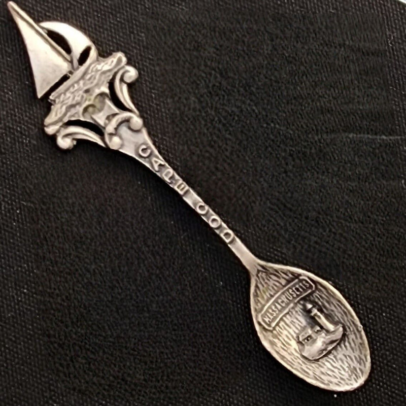 Load image into Gallery viewer, Cape Cod Massachusetts Nautical Collectible Travel Souvenir Spoon 4" 10cm Pewter