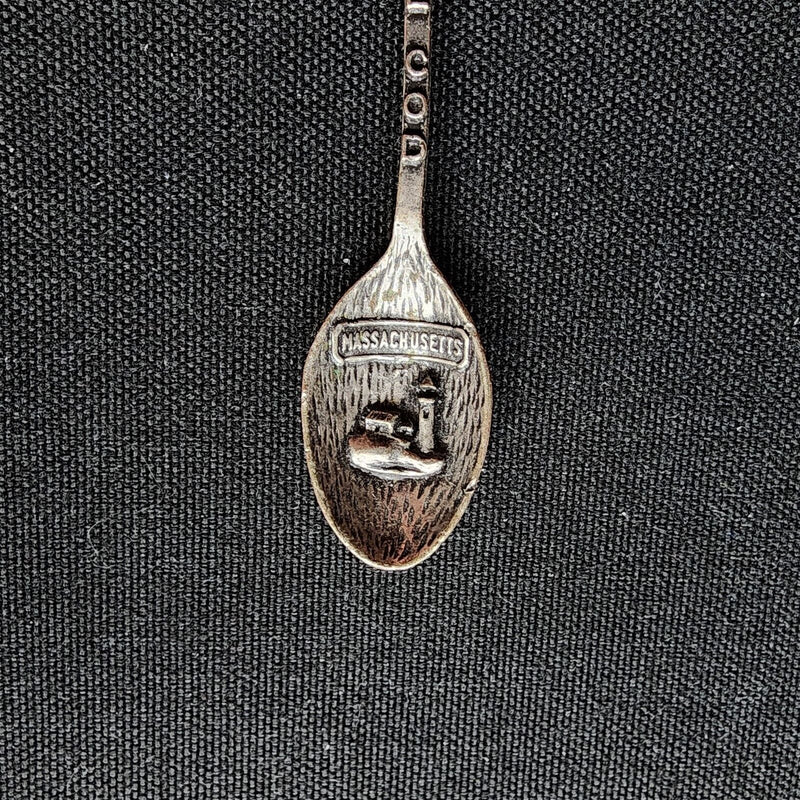 Load image into Gallery viewer, Cape Cod Massachusetts Nautical Collectible Travel Souvenir Spoon 4" 10cm Pewter