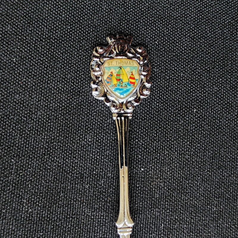 Load image into Gallery viewer, St Thomas Virgin Islands Collectible Travel Souvenir Spoon 4.5" (11cm) Nautical