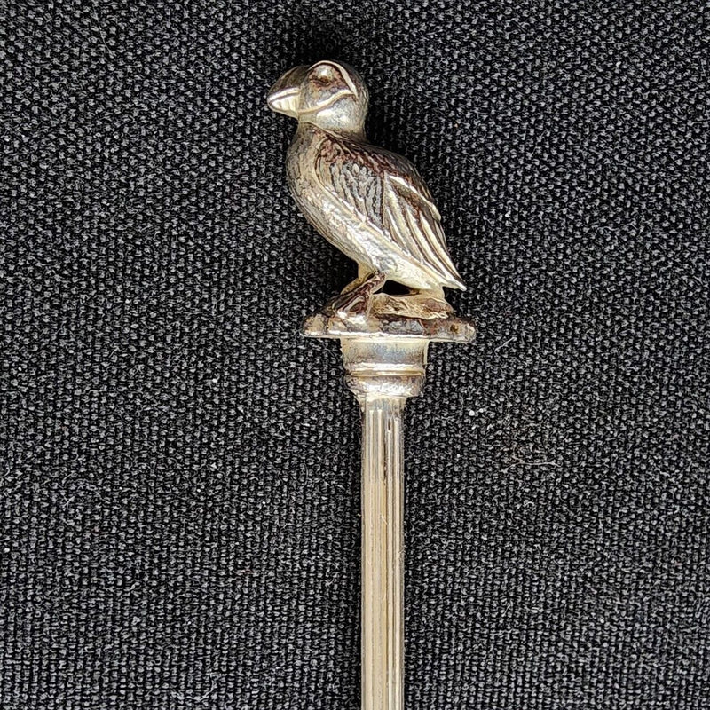 Load image into Gallery viewer, Alaska Horned Puffin Collectible Souvenir Spoon 4.5" (11cm) Silver Plated