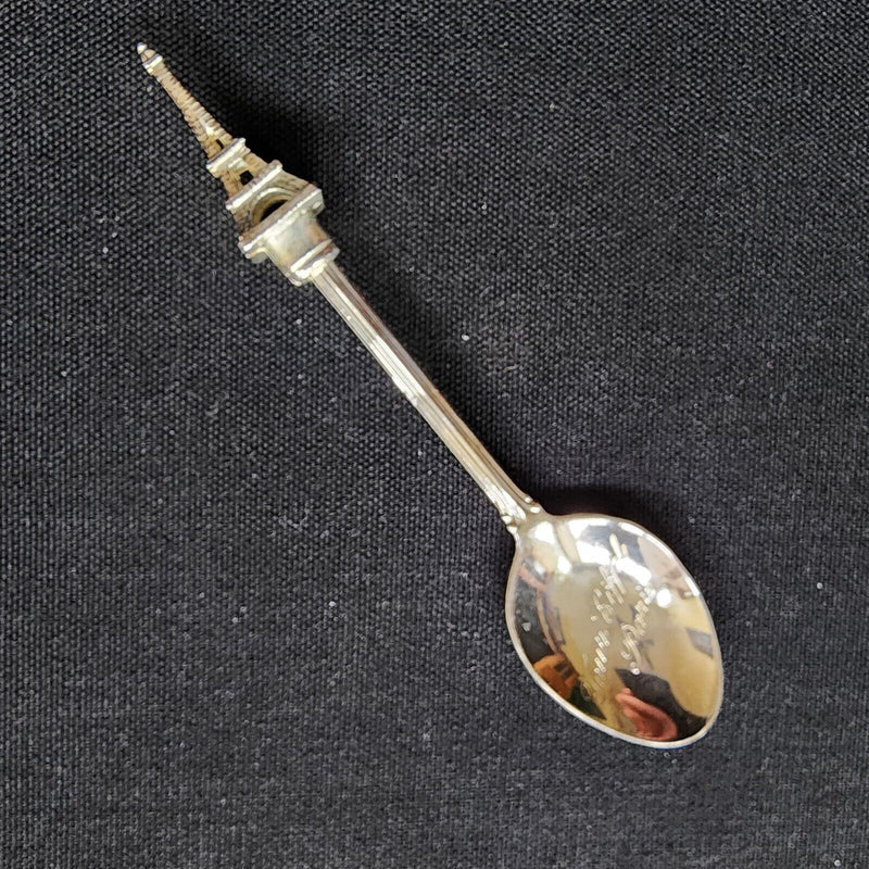 Load image into Gallery viewer, Eiffel Tower Paris France Collectible Souvenir Spoon 4.5" (11cm) Silver Plated
