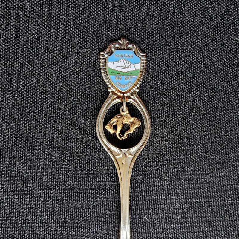 Load image into Gallery viewer, Montana Big Sky Country Collectible Souvenir Spoon 4.5" 11cm with Horse Dangler