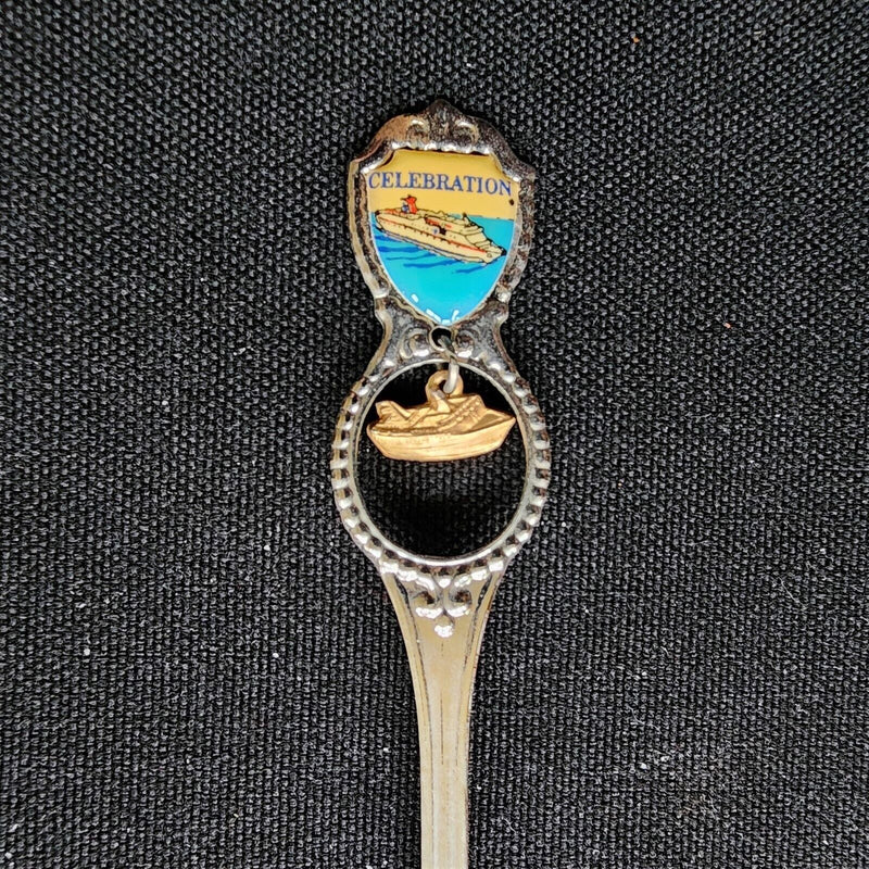 Load image into Gallery viewer, Carnival Cruise Celebration Collectible Souvenir Spoon 4.5" 11cm & Ship Dangler