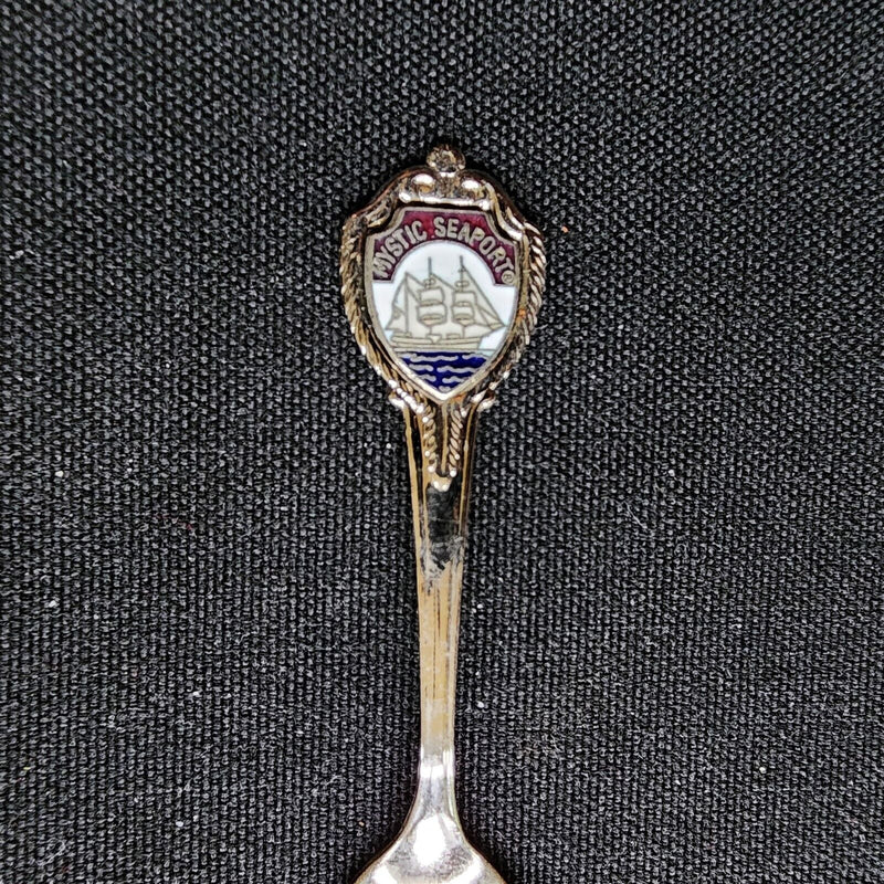 Load image into Gallery viewer, Mystic Seaport Connecticut Collectible Souvenir Spoon 3.5 in (9cm)