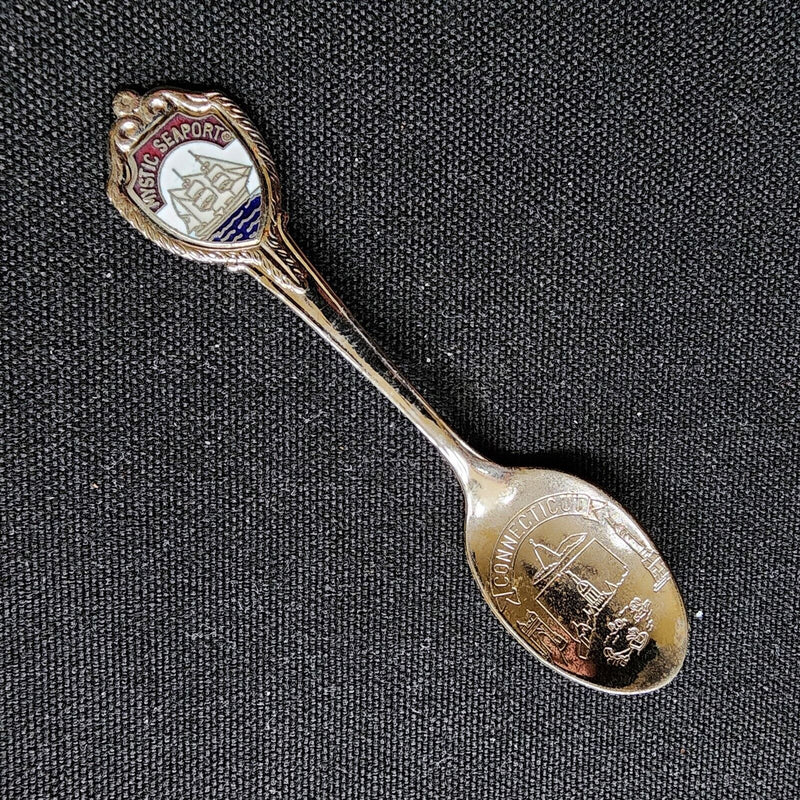 Load image into Gallery viewer, Mystic Seaport Connecticut Collectible Souvenir Spoon 3.5 in (9cm)