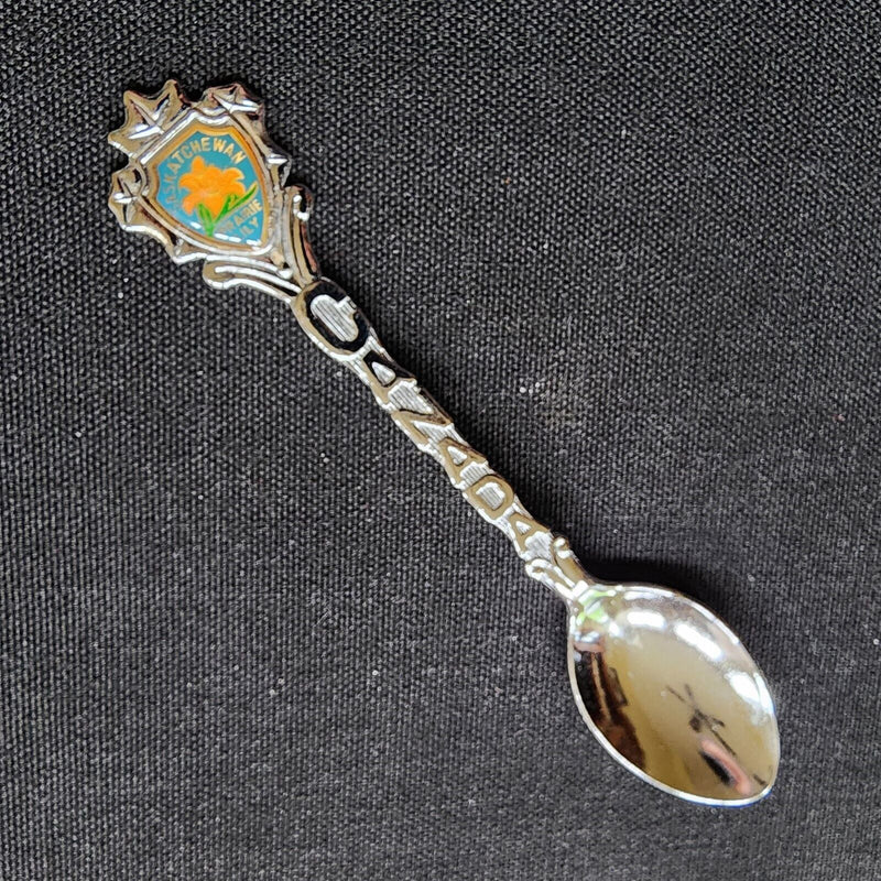 Load image into Gallery viewer, Saskatchewan Canada Prairie Lily Collectible Souvenir Spoon 4.5" (11cm)