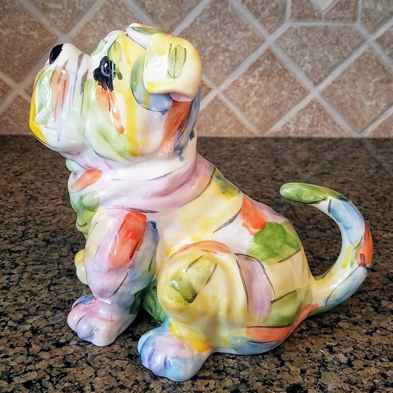 Load image into Gallery viewer, Bulldog Teapot Collectible Decorative Kitchen Home Dog Décor Blue Sky Clayworks
