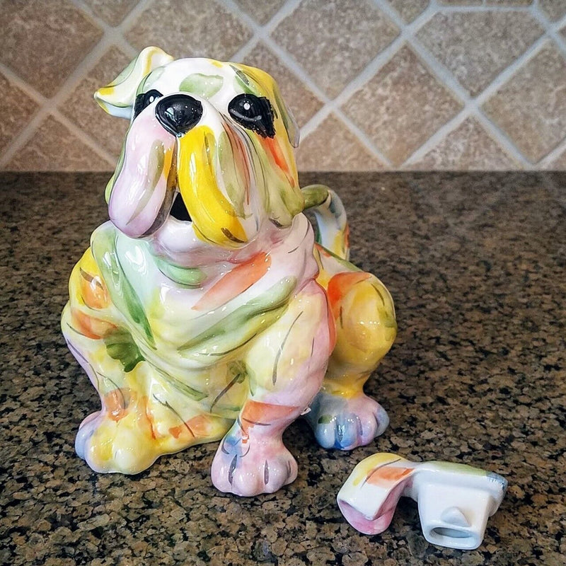 Load image into Gallery viewer, Bulldog Teapot Collectible Decorative Kitchen Home Dog Décor Blue Sky Clayworks