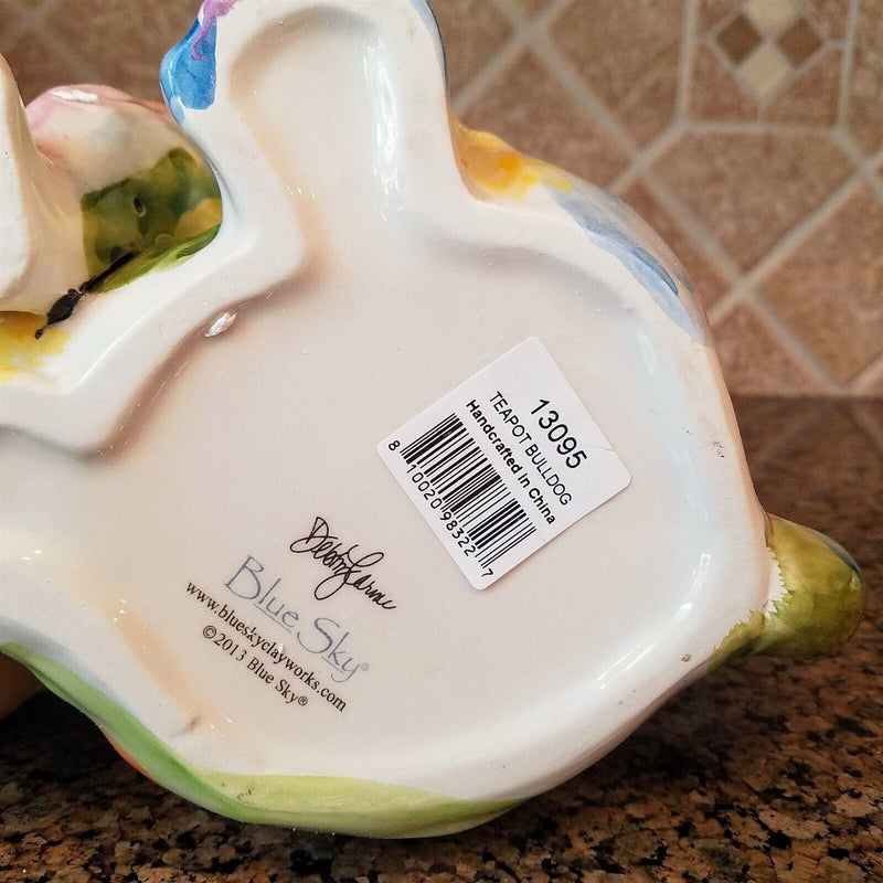 Load image into Gallery viewer, Bulldog Teapot Collectible Decorative Kitchen Home Dog Décor Blue Sky Clayworks