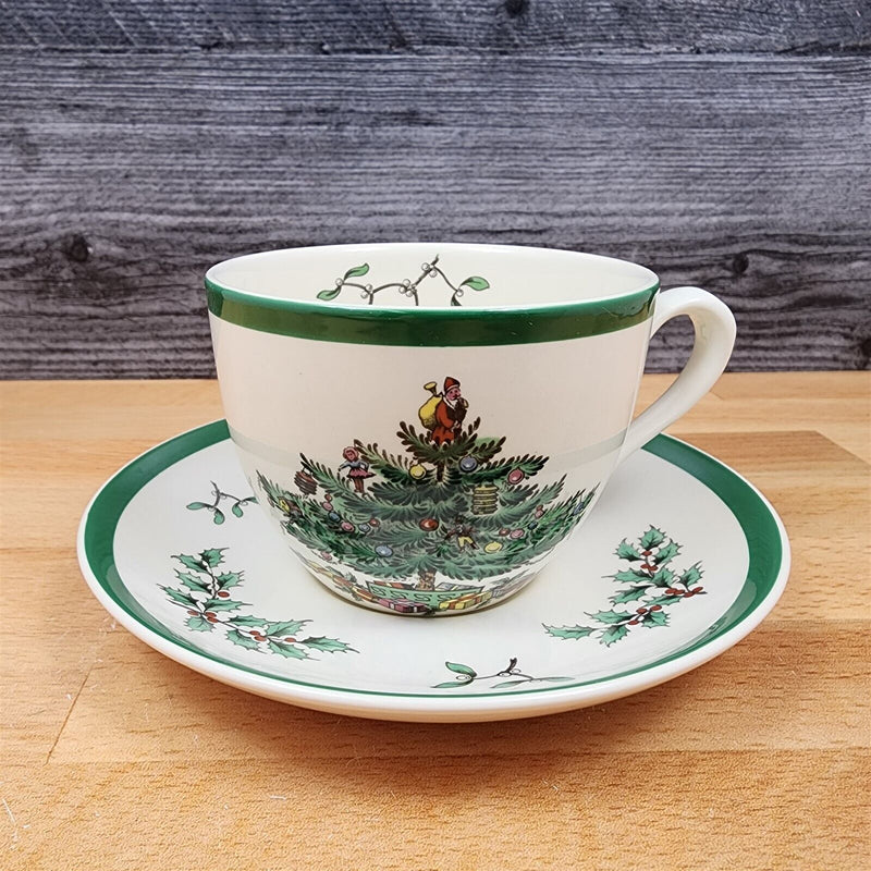 Load image into Gallery viewer, Spode Christmas Tree Set of 4 Cup and Saucer Coffee Mug Dinnerware England