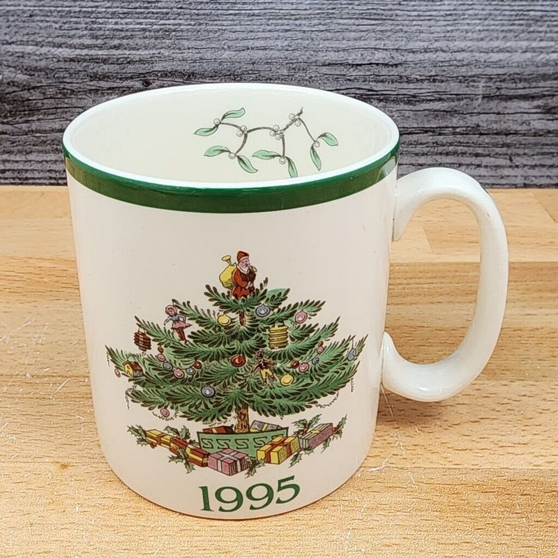Load image into Gallery viewer, Spode 1995 Christmas Tree Coffee Tea Mug Made in England Cup S3324-U