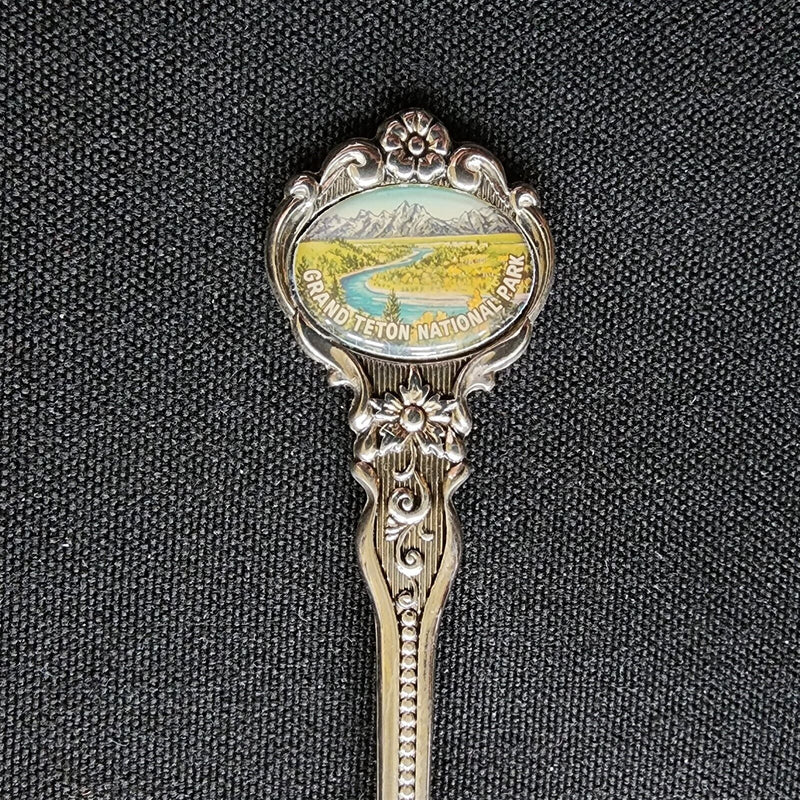 Load image into Gallery viewer, Grand Teton National Park Collector Souvenir Spoon 5" Silver Plated by Celest