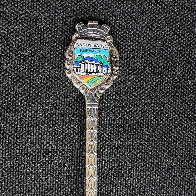 Load image into Gallery viewer, Baden Baden Germany Kurhaus Collectible Souvenir Spoon 4.25" 11cm Silver Plated