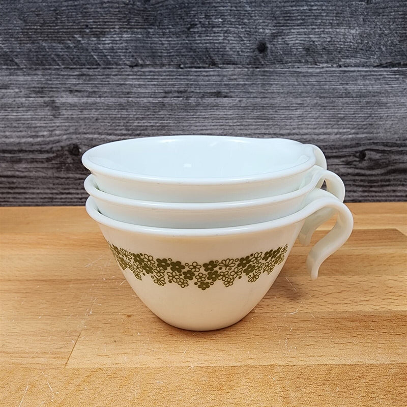 Load image into Gallery viewer, Corelle Corning Spring Blossom Set of 3 Flat Cup & Saucer with Hook Handle Mugs