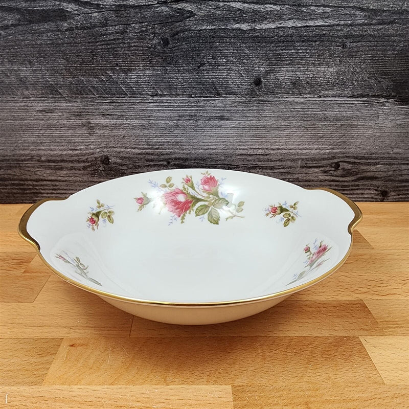 Load image into Gallery viewer, Moss Rose Serving Bowl Pink Flowers Gold Trim Round 8.5" (21cm) Sango Japan
