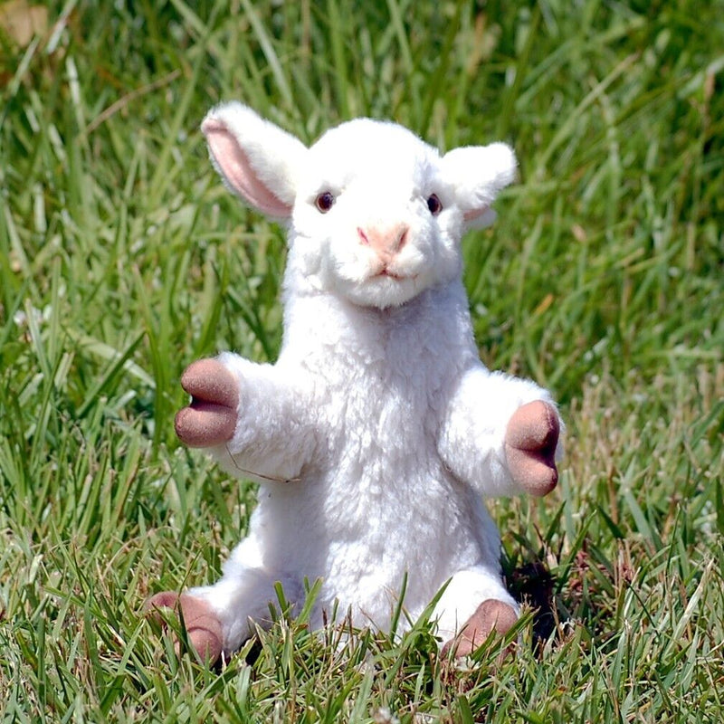 Load image into Gallery viewer, Lamb Hand Puppet by Hansa True to Life Look Soft Plush Animal Learning Toys