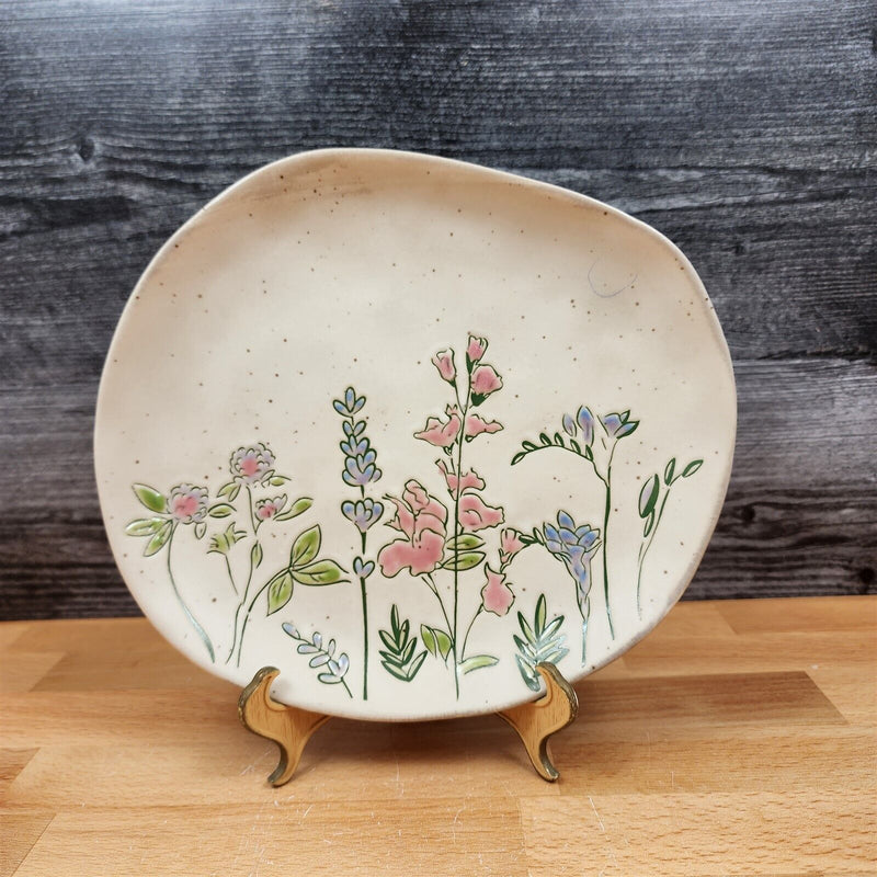 Load image into Gallery viewer, Spring Flowers Floral Set of 2 Plate Embossed Decorative by Blue Sky