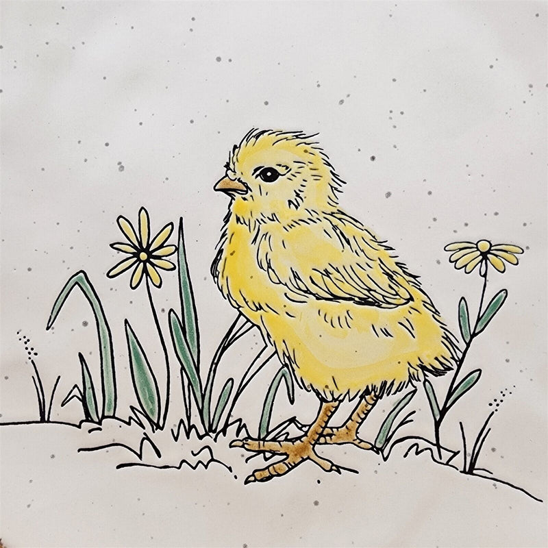 Load image into Gallery viewer, Spring Chick Plate Dinner Decorative Embossed Chickadee 10.5" by Blue Sky