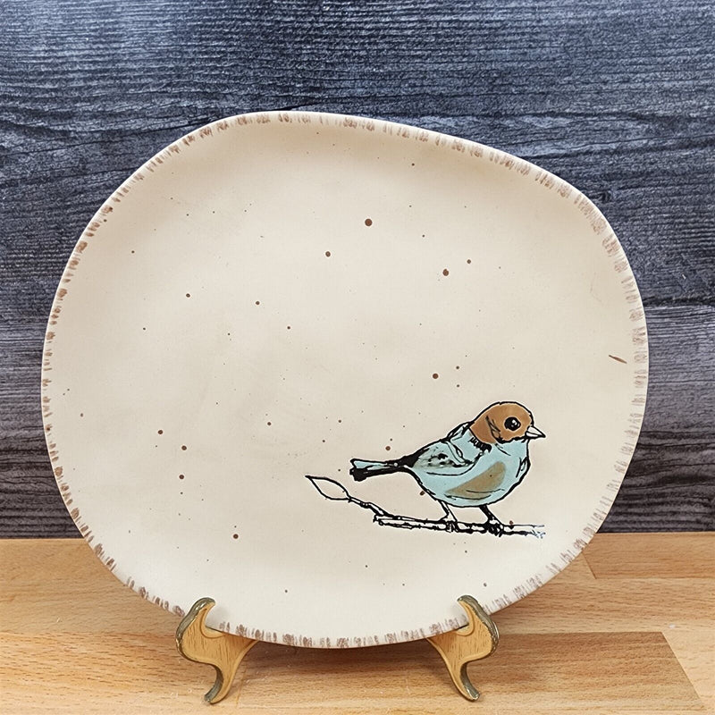 Load image into Gallery viewer, Bird Reactive Set of 2 Plate Dinner and Salad Embossed Decorative by Blue Sky