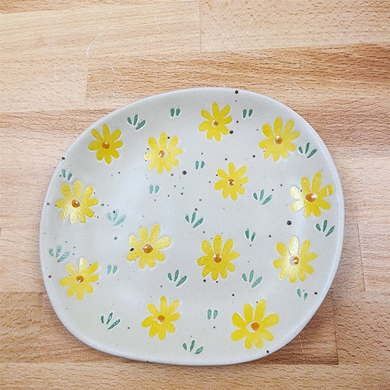 Load image into Gallery viewer, Spring Daisy Set of 4 Appetizer 6" Plate Embossed Appy by Blue Sky