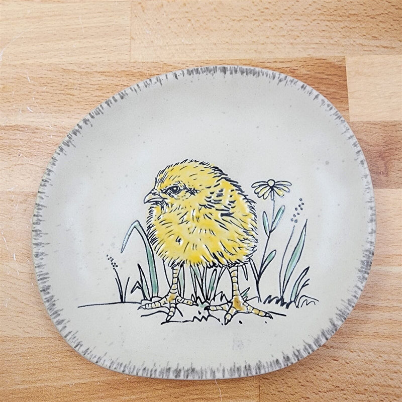 Load image into Gallery viewer, Appetizer Set of 3 Plates Hummingbird and Others 6" Embossed Appy by Blue Sky