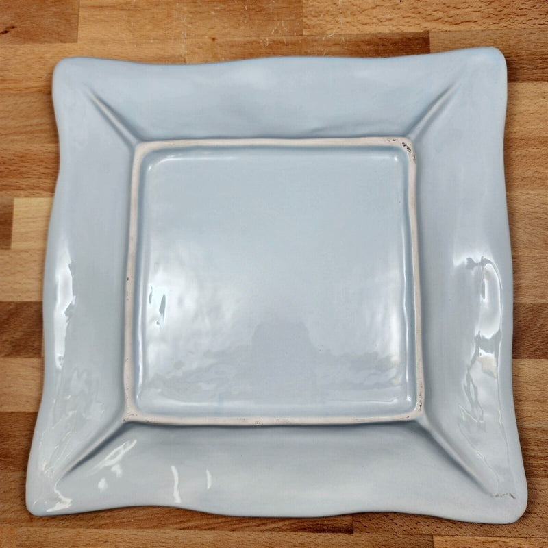 Load image into Gallery viewer, Laguna Coastal Seafoam Blue Serving Tray Plate 9" Sea Shells Platter Blue Sky