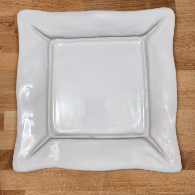 Load image into Gallery viewer, Laguna Coastal White Tray Serving Plate 11" Nautical Sea Shells Platter Blue Sky
