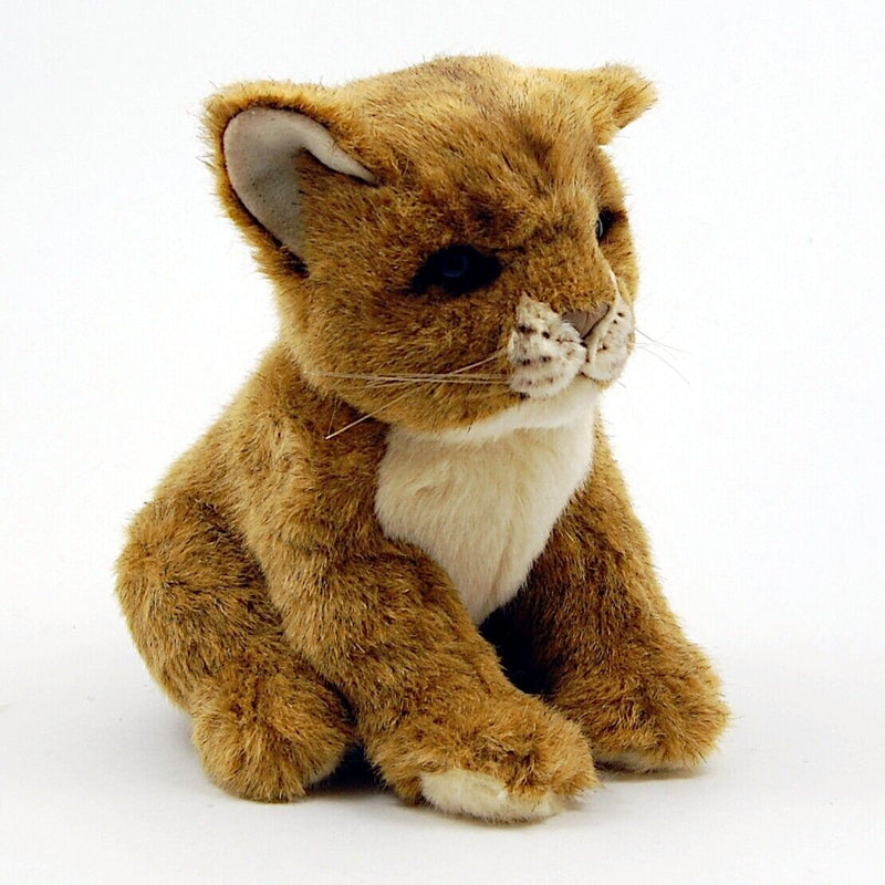 Load image into Gallery viewer, Lion Cub Brown 6.5" by Hansa True to Life Look Soft Plush Animal Learning Toys