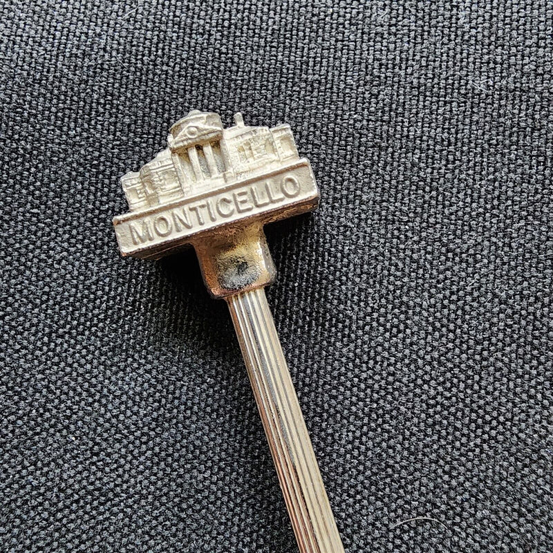 Load image into Gallery viewer, Monticello Thomas Jefferson Collectible Souvenir Spoon 4in (10cm) Silver Plated