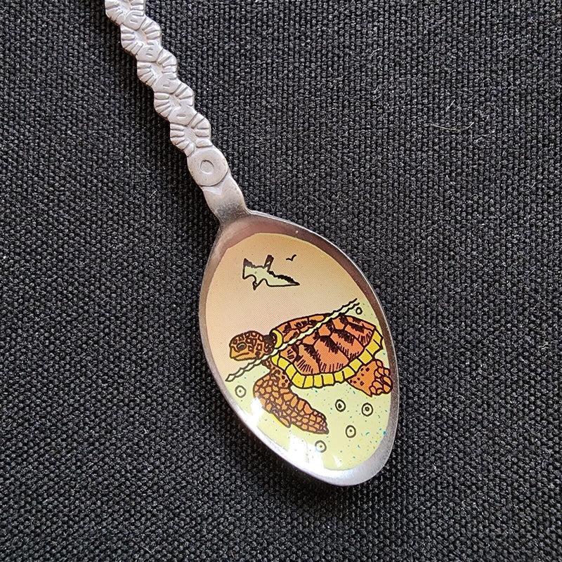 Load image into Gallery viewer, Cayman Islands with Sea Turtle Collectible Souvenir Spoon 4 1/2" (11cm)