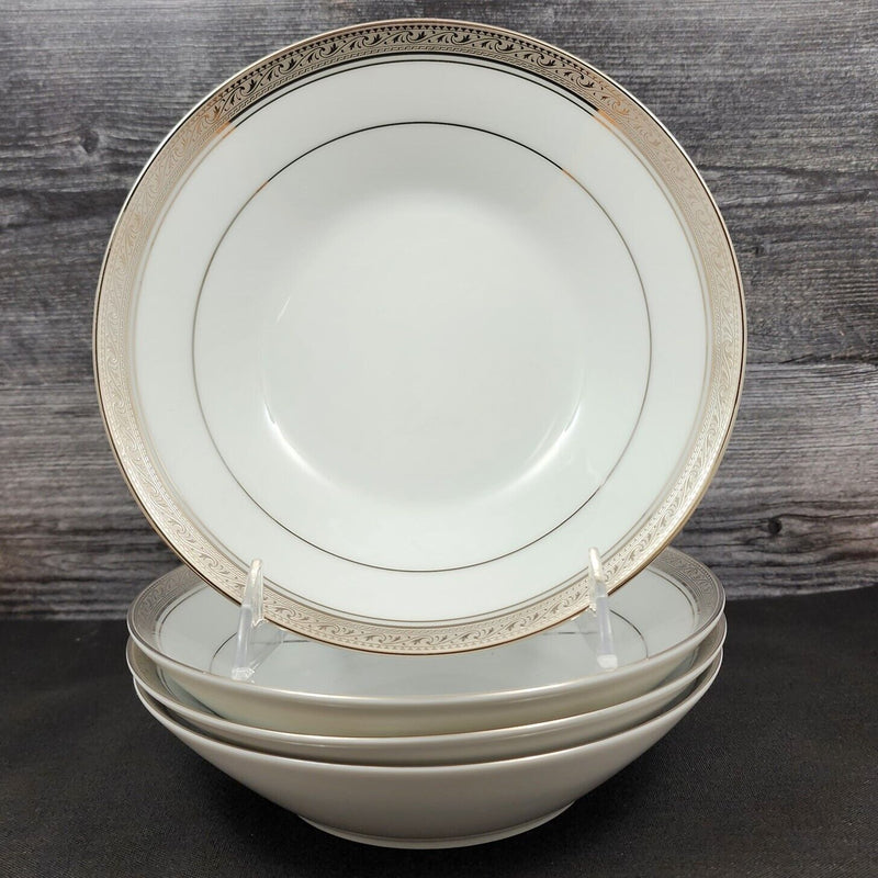 Load image into Gallery viewer, Noritake Legendary Crestwood Platinum Set of 4 Soup Bowl 4166 Dinnerware