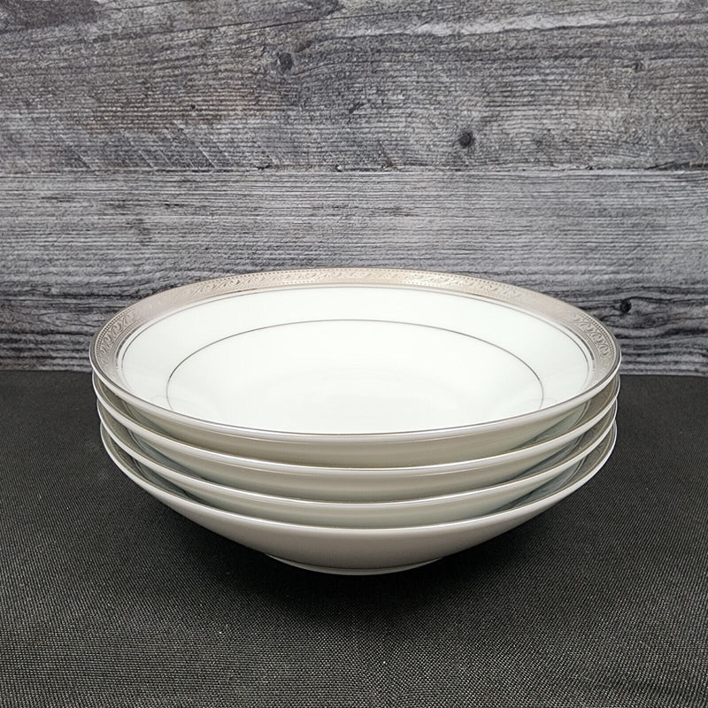 Load image into Gallery viewer, Noritake Legendary Crestwood Platinum Set of 4 Soup Bowl 4166 Dinnerware