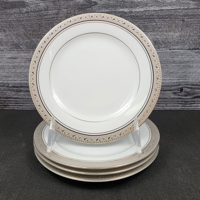 Load image into Gallery viewer, Noritake Legendary Crestwood Platinum Set of 4 Bread & Butter 6.25" Plates 4166