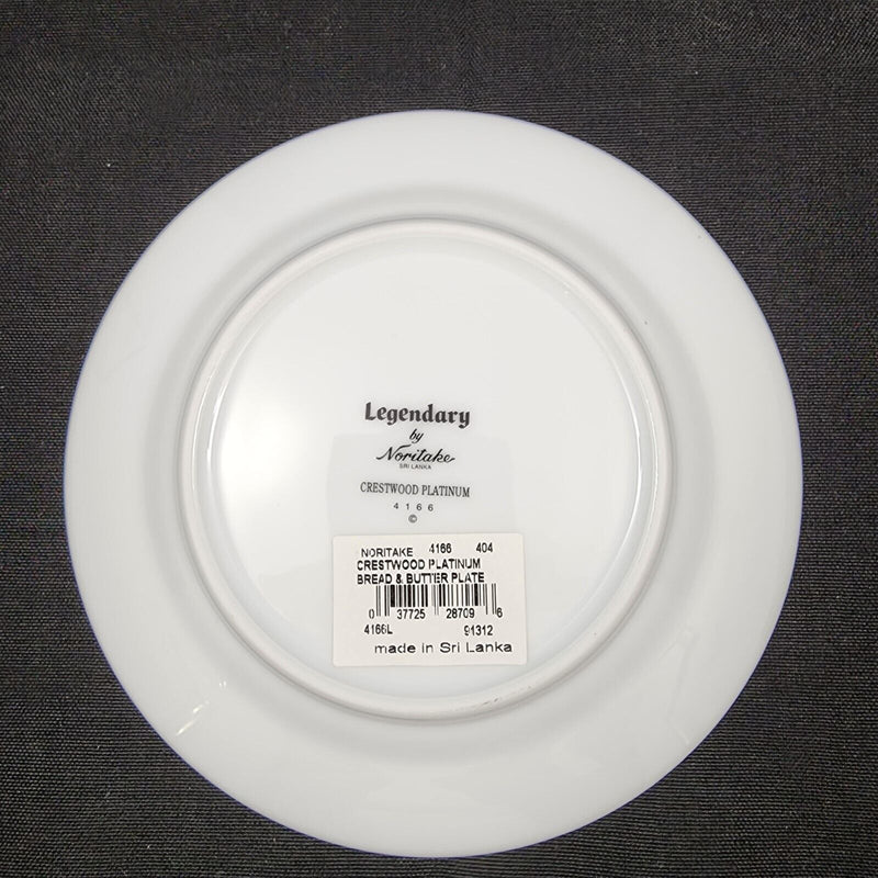 Load image into Gallery viewer, Noritake Legendary Crestwood Platinum Set of 4 Bread & Butter 6.25" Plates 4166