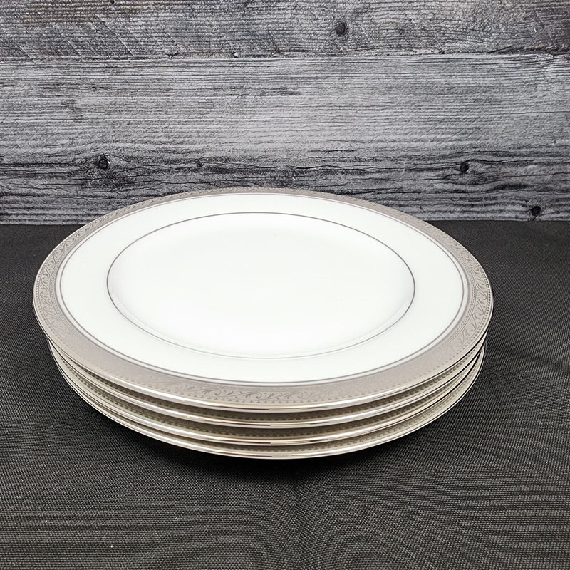 Load image into Gallery viewer, Noritake Legendary Crestwood Platinum Set of 4 Salad Plate 8.5" 4166 Ceramic