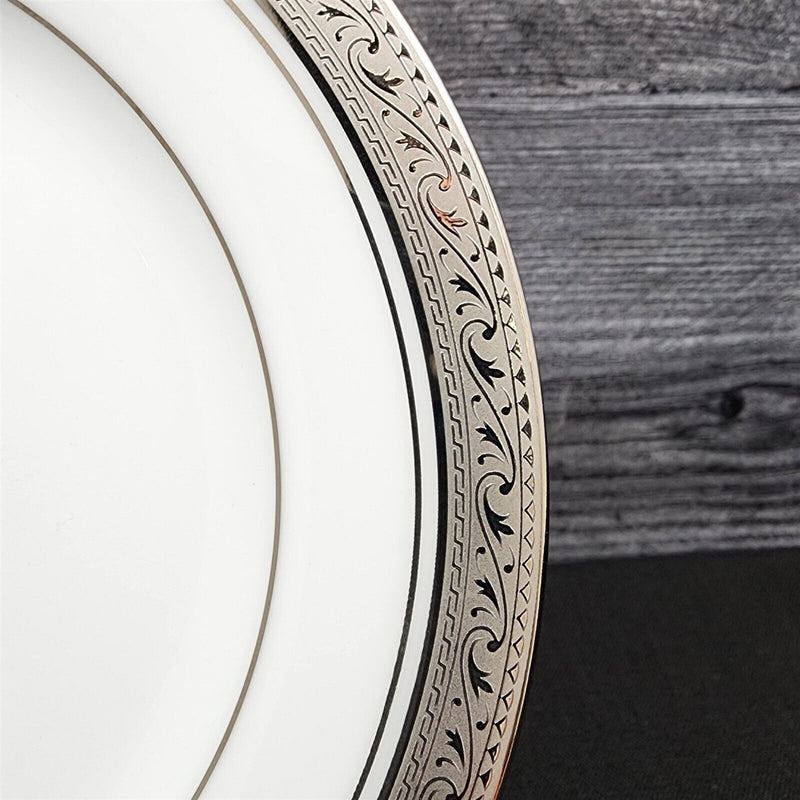 Load image into Gallery viewer, Noritake Legendary Crestwood Platinum Set of 4 Dinner Plate 10.5" Plates 4166