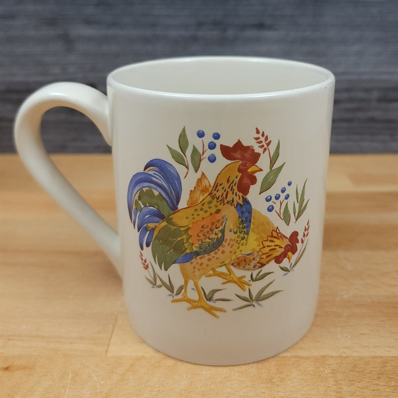 Load image into Gallery viewer, Corelle County Morning Rooster Mugs by Corning 4" Cream Farm Living Cup