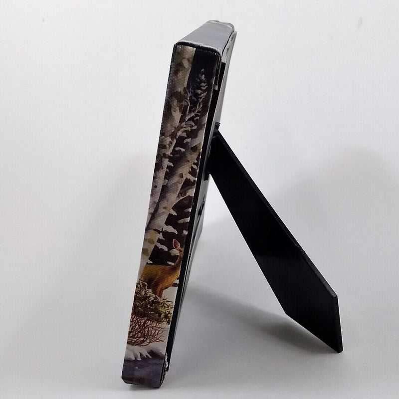 Load image into Gallery viewer, LED Lit Winter Scene with Snowman lighted Canvas Wall or Tabletop Picture Art