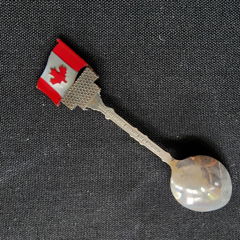 Load image into Gallery viewer, Banff Alberta Canada Flag Collector Souvenir Spoon 4 1/4in Silver Plated Steel
