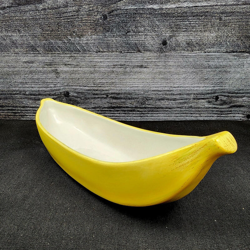Load image into Gallery viewer, Pottery Barn Go Bananas Yellow Dessert Bowl Set Of 2 Ice Cream Split Boat