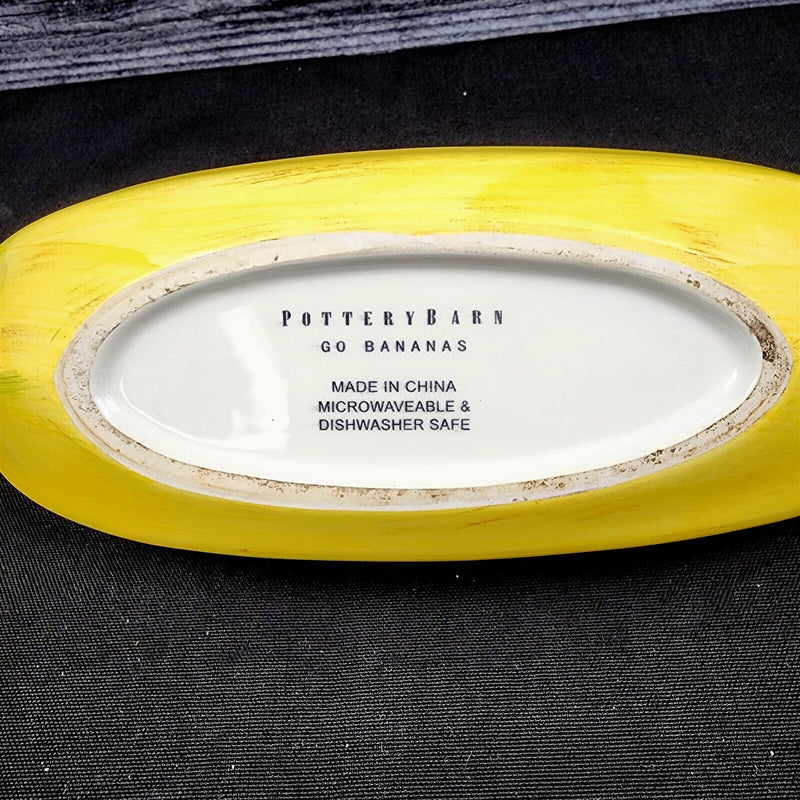 Load image into Gallery viewer, Pottery Barn Go Bananas Yellow Dessert Bowl Set Of 2 Ice Cream Split Boat