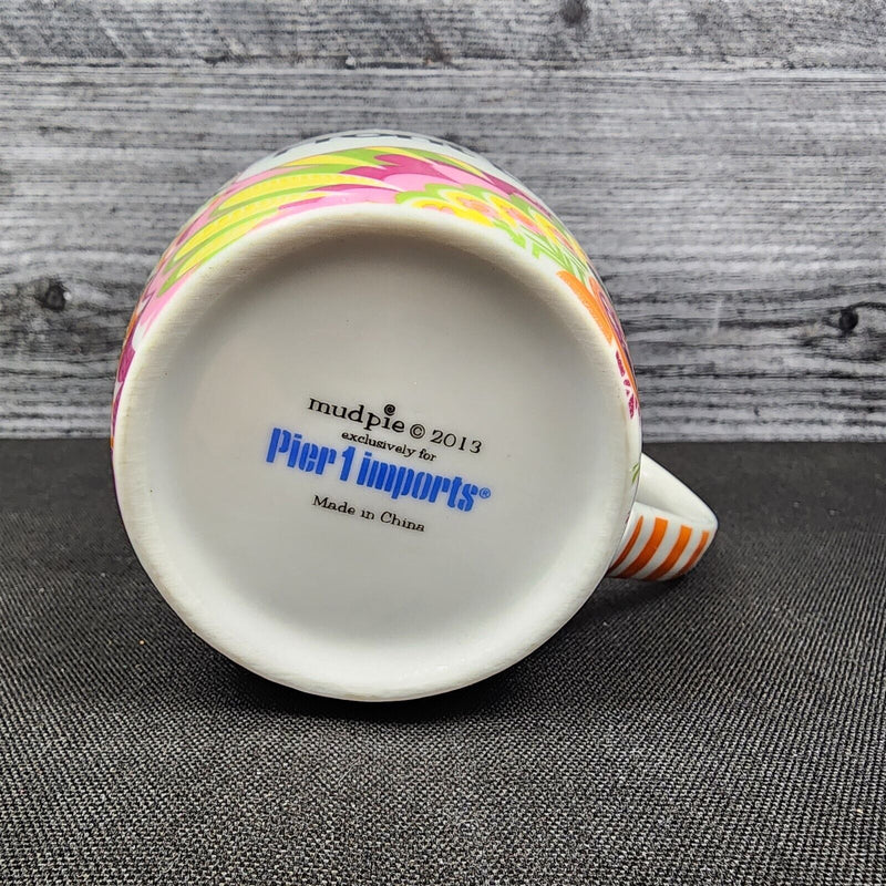 Load image into Gallery viewer, Shut the Front Door Coffee Mug Mudpie Ceramic Tea Cup 12oz by Pier 1 Imports