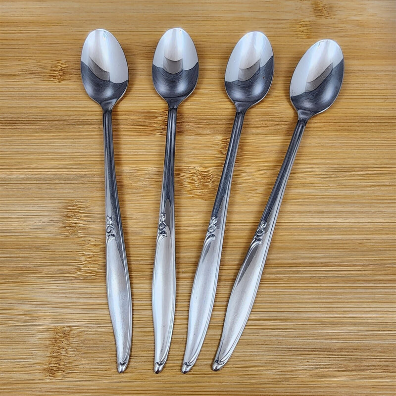 Load image into Gallery viewer, Oneida Kenwood Forever Rose Tea Spoon Set of 4 Community Stainless Flatware 7.5"