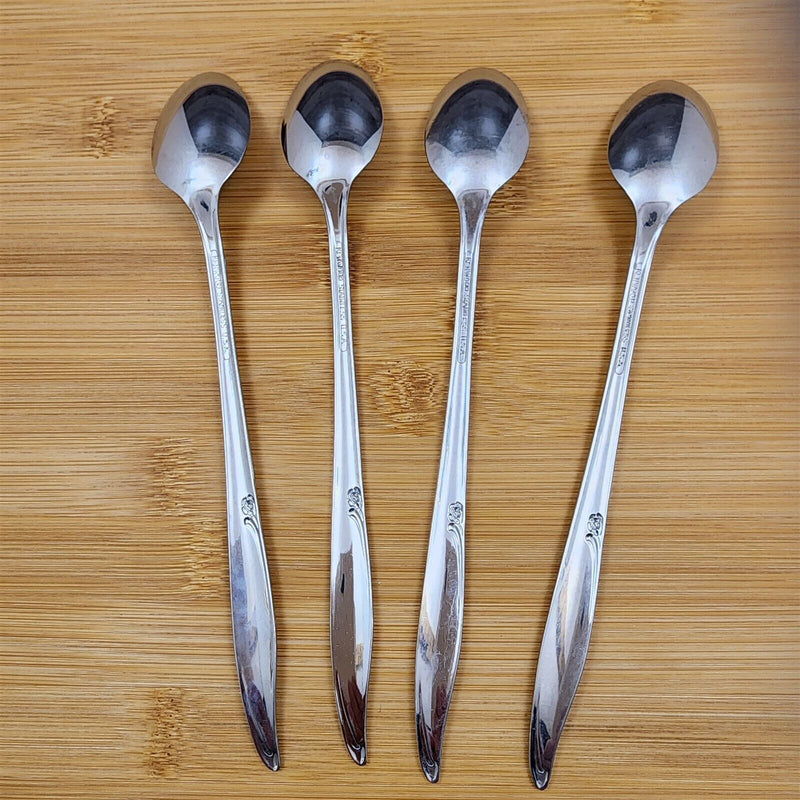 Load image into Gallery viewer, Oneida Kenwood Forever Rose Tea Spoon Set of 4 Community Stainless Flatware 7.5"