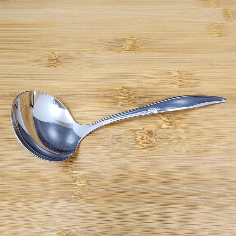 Load image into Gallery viewer, Oneida Kenwood Forever Rose Solid Gravy Ladle Spoon Community Stainless 6 3/4"