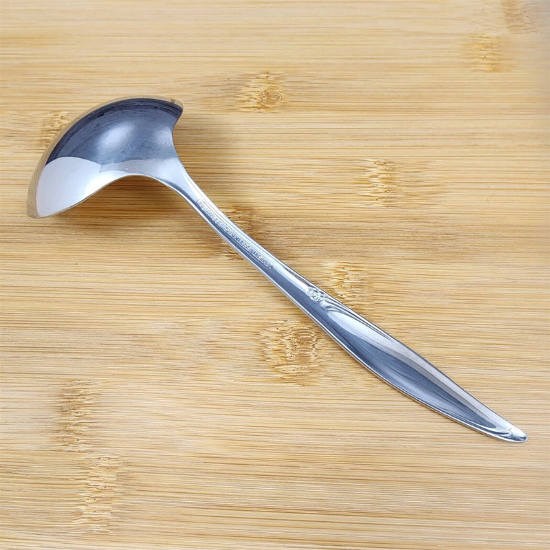 Load image into Gallery viewer, Oneida Kenwood Forever Rose Solid Gravy Ladle Spoon Community Stainless 6 3/4"