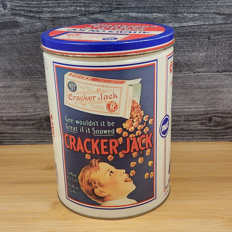 Load image into Gallery viewer, Cracker Jack Tin Nostalgic Confection Advertising Limited Edition 1990 Empty