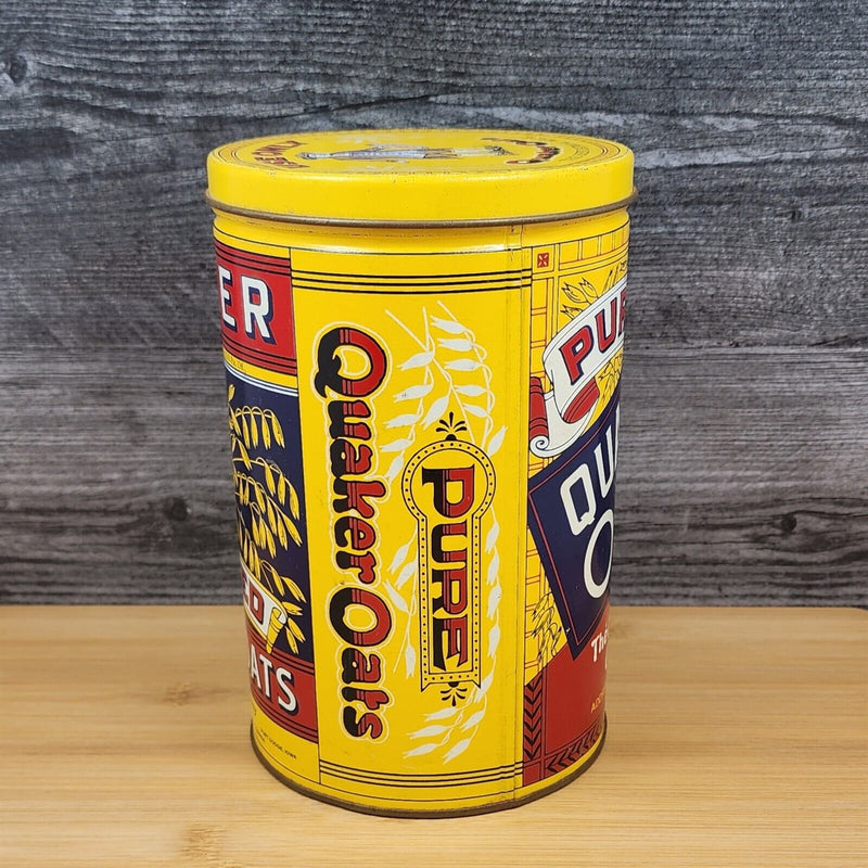 Load image into Gallery viewer, Vintage Quaker Oats Tin 1984 Limited Edition Pure Rolled White Oats Company